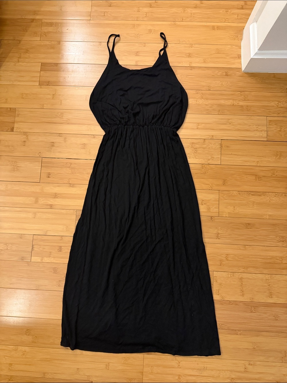 Olivia Rae Black Spaghetti-Strap Maxi Dress